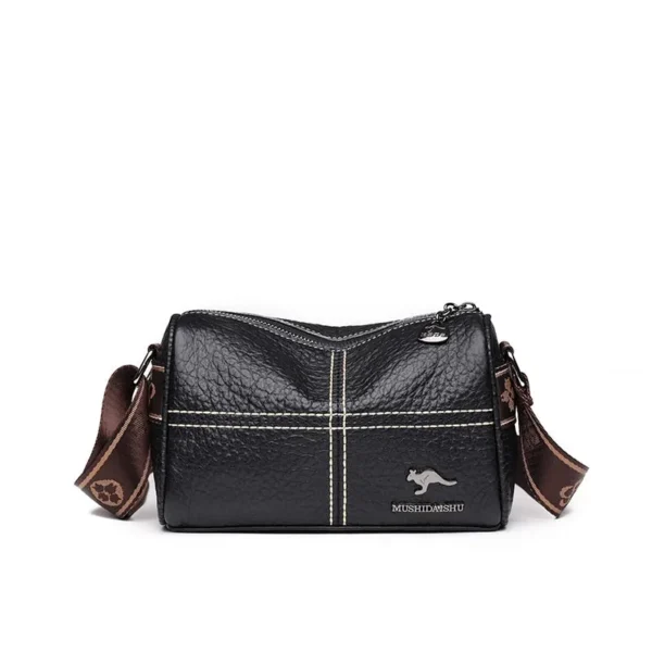Sac Baguette Cuir Noir 6 1
