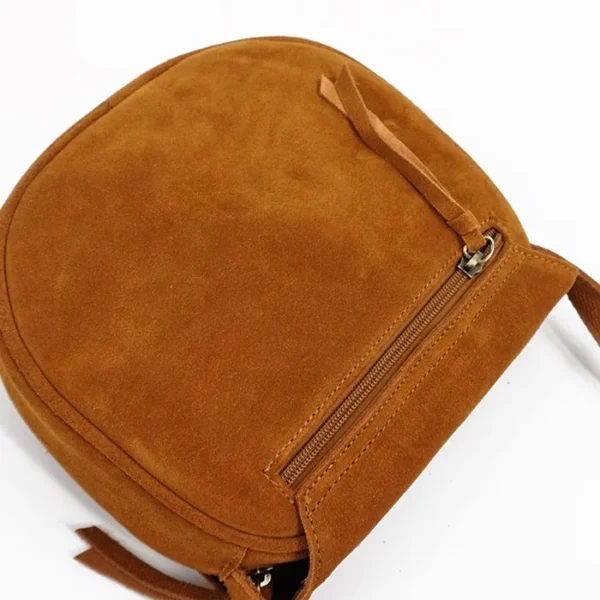 Sac Bandouliere Daim Camel 7 1