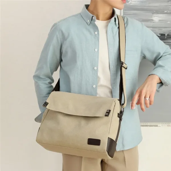 Sacoche Bandouliere Homme Beige 7 1